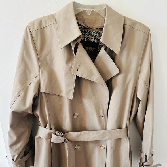 London Fog Womans Tan All Seasons Trench Coat with Zip Out Lining -  Size 10 - Picture 1 of 7